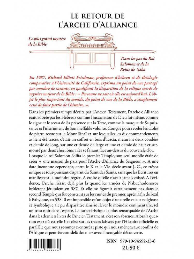 livres|esoterisme|Toysondor|Le retour de l’Arche d’Alliance|21,50 €|Livres