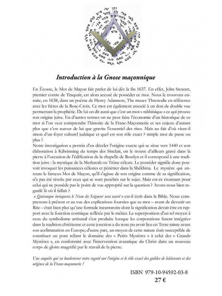 livres|esoterisme|Toysondor|Le Verbe architecte|24,00&nbsp;€|Livres